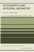 Cover: Stochastic and Integral Geometry - Kluwer Academic Publishers