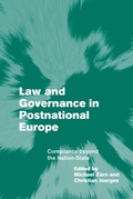 Cover: Law and Governance in Postnational Europe - Cambridge University Press