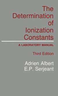 Enlarge image Cover: The Determination of Ionization Constants - Springer