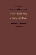 Cover: Hegels Philosophie des subjektiven Geistes / Hegel's Philosophy of Subjective Spirit - Springer