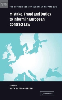 Abbildung von: Mistake, Fraud and Duties to Inform in European Contract Law - Cambridge University Press