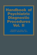 Cover: Handbook of Psychiatric Diagnostic Procedures - Springer