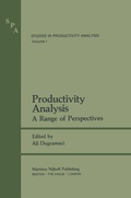 Cover: Productivity Analysis - Springer