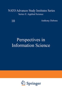 Enlarge image Cover: Perspectives in Information Science - Springer