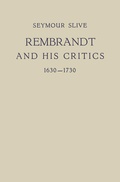 Cover: Rembrandt and His Critics 1630-1730 - Springer