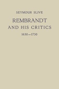 Cover: Rembrandt and His Critics 1630-1730 - Springer