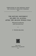 Cover: The Return Movement of Jews to Austria after the Second World War - Springer