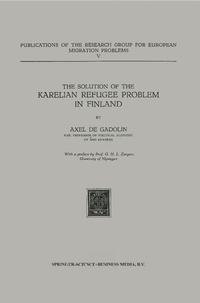 Enlarge image Cover: The Solution of the Karelian Refugee Problem in Finland - Springer