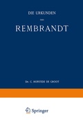 Cover: Die Urkunden &uuml;ber Rembrandt - Springer