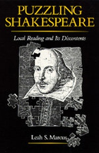 Enlarge image Cover: Puzzling Shakespeare - University of California Press