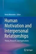 Cover: Human Motivation and Interpersonal Relationships - Springer