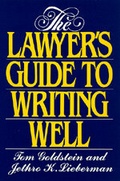 Cover: The Lawyer's Guide to Writing Well - University of California Press
