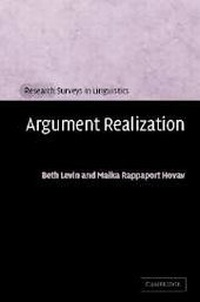 Enlarge image Cover: Argument Realization - Cambridge University Press