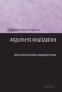 Cover: Argument Realization - Cambridge University Press