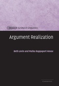 Cover: Argument Realization - Cambridge University Press