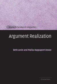 Enlarge image Cover: Argument Realization - Cambridge University Press
