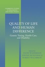 Cover: Quality of Life and Human Difference - Cambridge University Press