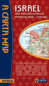 Abbildung von: Physical Map of Israel - Carta,The Israel Map & Publishing Company Ltd,Israel