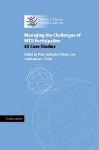 Enlarge image Cover: Managing the Challenges of WTO Participation - Cambridge University Press