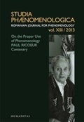 Cover: On the Proper Use of Phenomenology - Humanitas