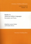 Cover: Studies in American Indian Languages - University of California Press