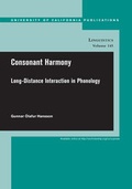 Cover: Consonant Harmony - University of California Press