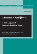 Cover: A Grammar of Nzadi [B865] - University of California Press