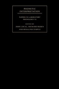 Cover: Phonetic Interpretation - Cambridge University Press