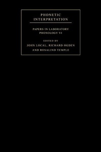 Enlarge image Cover: Phonetic Interpretation - Cambridge University Press
