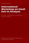 Cover: Proceedings of the International Workshop on Small Sets in Analysis - Hindawi Publishing Corporation