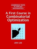 Cover: A First Course in Combinatorial Optimization - Cambridge University Press