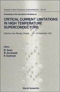 Cover: Critical Current Limitations In High Temperature Superconductors - World Scientific Publishing Co Pte Ltd