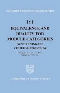 Enlarge image Cover: Equivalence and Duality for Module Categories with Tilting and Cotilting for Rings - Cambridge University Press