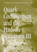 Cover: Quark Confinement And The Hadron Spectrum Iii - World Scientific Publishing Co Pte Ltd