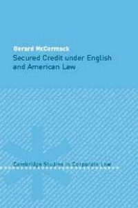 Abbildung von: Secured Credit under English and American Law - Cambridge University Press