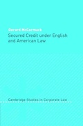 Cover: Secured Credit under English and American Law - Cambridge University Press