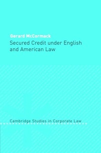 Abbildung von: Secured Credit under English and American Law - Cambridge University Press