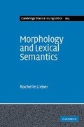 Cover: Morphology and Lexical Semantics - Cambridge University Press