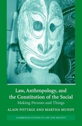 Cover: Law, Anthropology, and the Constitution of the Social - Cambridge University Press