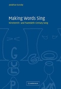 Cover: Making Words Sing - Cambridge University Press