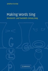 Enlarge image Cover: Making Words Sing - Cambridge University Press