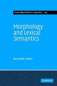 Enlarge image Cover: Morphology and Lexical Semantics - Cambridge University Press