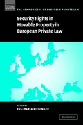 Cover: Security Rights in Movable Property in European Private Law - Cambridge University Press