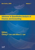 Cover: Advances in Quantitative Analysis of Finance and Accounting - Airiti Lab.