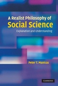 Cover: A Realist Philosophy of Social Science - Cambridge University Press