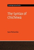 Cover: The Syntax of Chichewa - Cambridge University Press