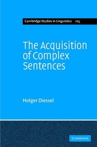 Enlarge image Cover: The Acquisition of Complex Sentences - Cambridge University Press