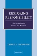 Cover: Restoring Responsibility - Cambridge University Press
