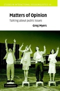 Cover: Matters of Opinion - Cambridge University Press