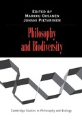 Cover: Philosophy and Biodiversity - Cambridge University Press